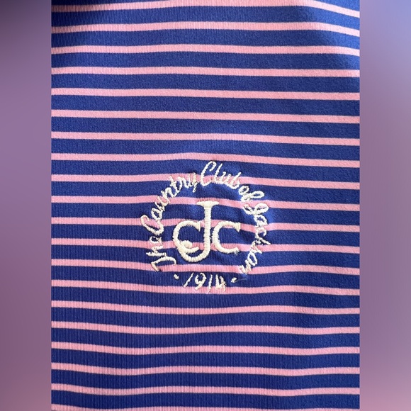Turtleson Tour Performance Golf Men’s Polo Size XL Purple Striped - Picture 5 of 8